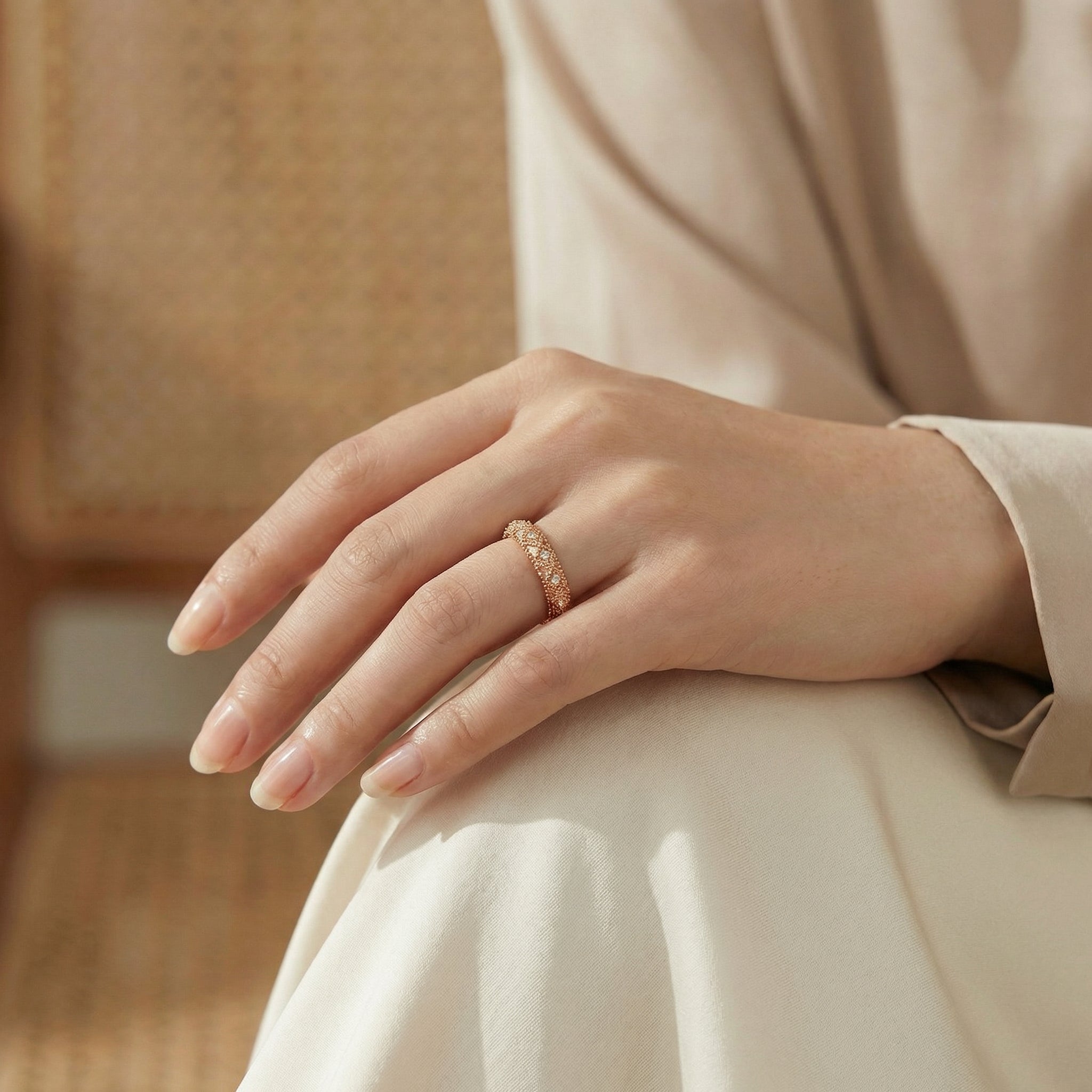 Minimalist Style Moissanite Ring.