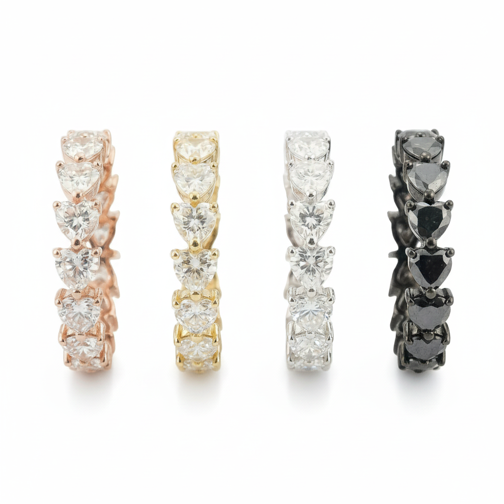 Lifestyle view of Moissanite Ring in White Gold