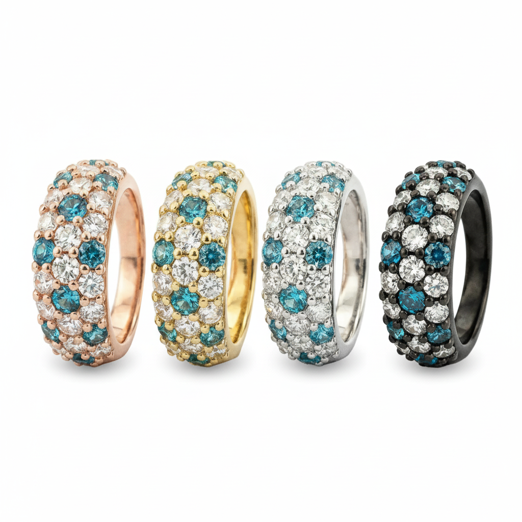 Lifestyle view of Moissanite Ring in Gold