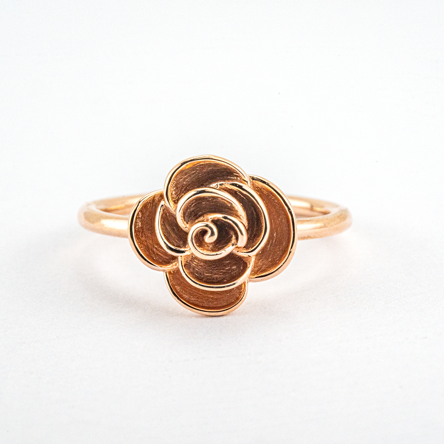 Botanical Elegance - Floarl Ring Rose Gold Rose Ring Leaf Ring Nature-Inspired Design