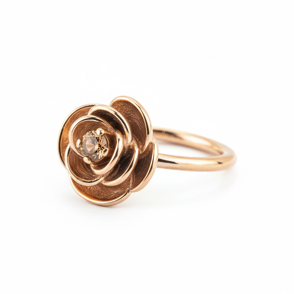 Product view of Nature-Inspired Ring in Rose Gold