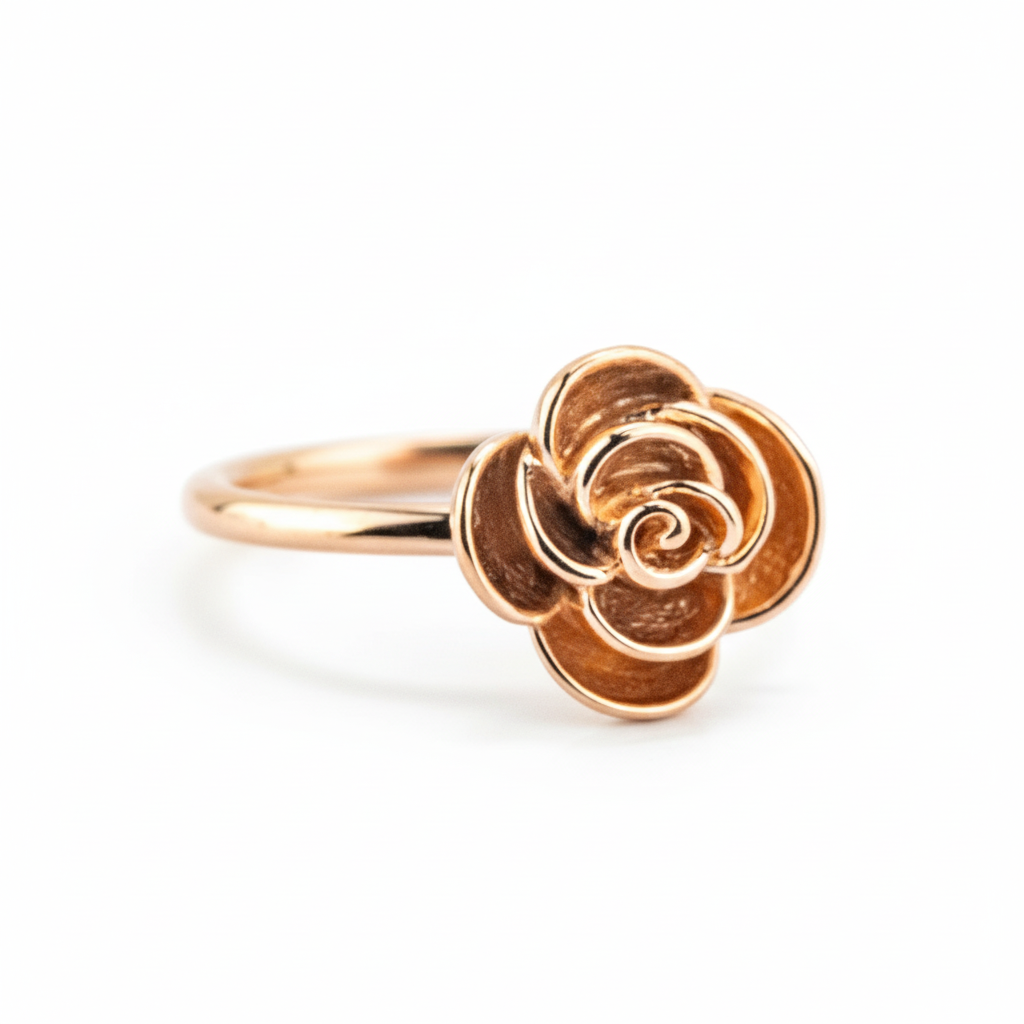 Product view of Nature-Inspired Ring in Rose Gold