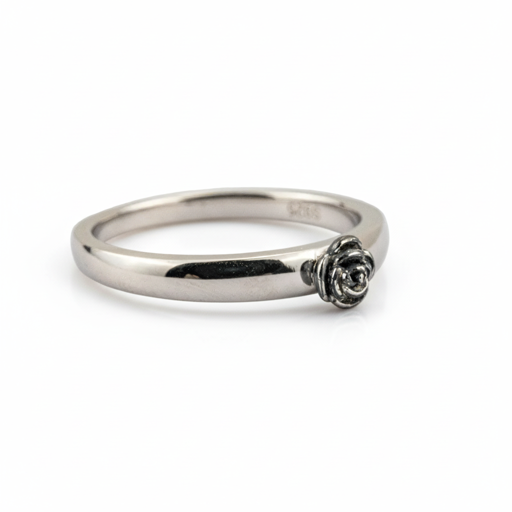 Product view of Nature-Inspired Men's Ring in White Gold