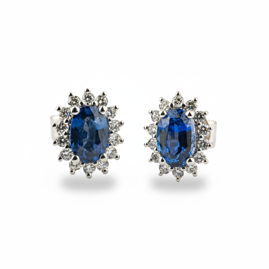 Front view of Sapphire Ring in Gold