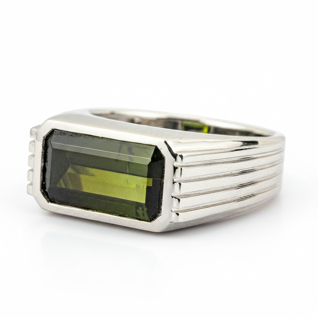 Product view of Tourmaline Men's Ring in Gold