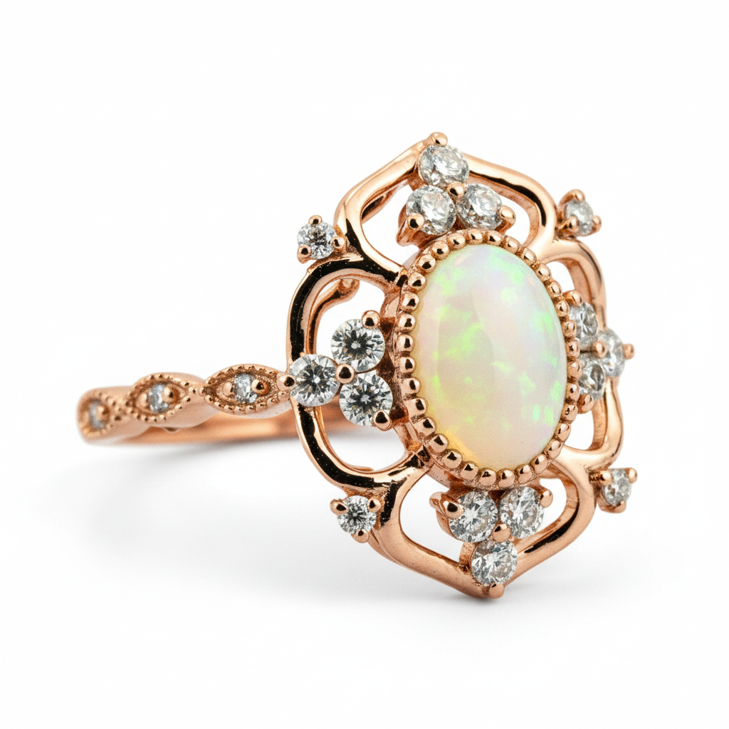 Product view of Opal Ring in Gold