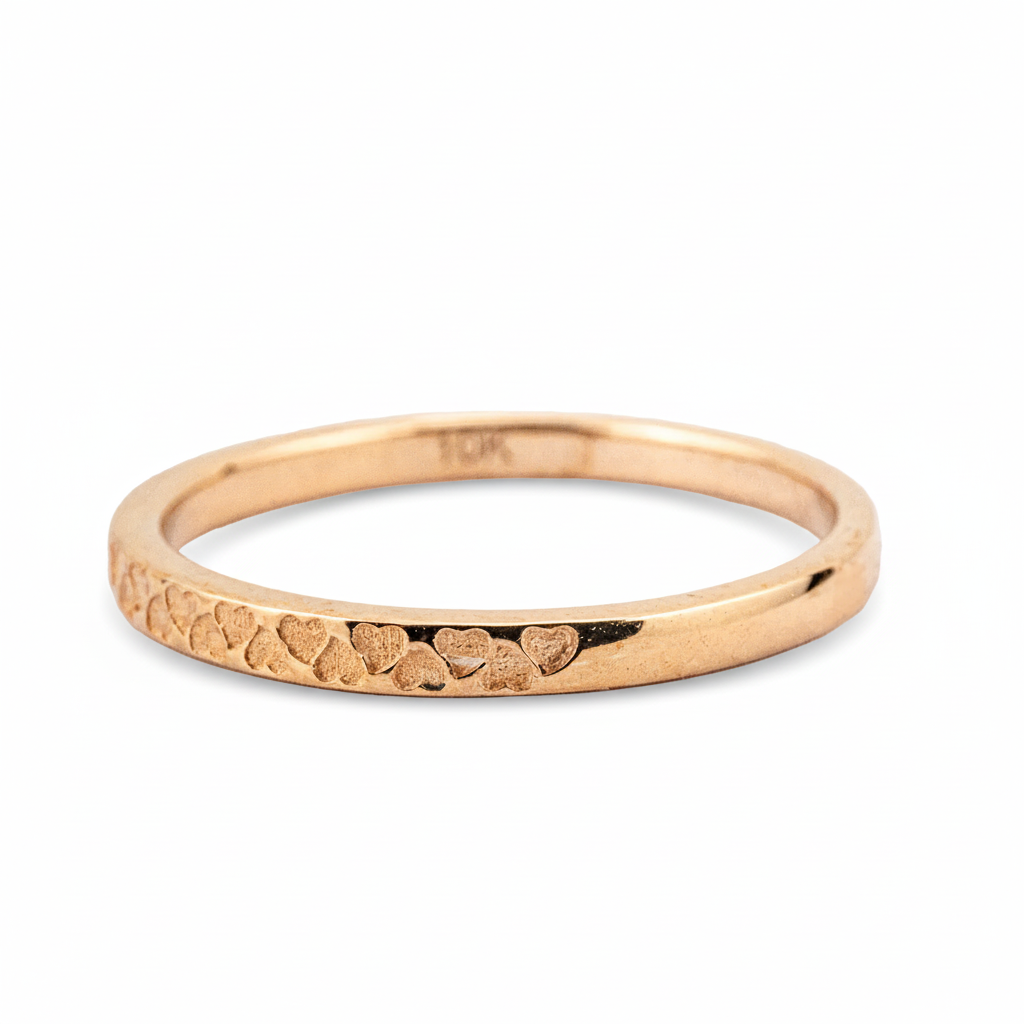 Product view of Textured Ring in Gold