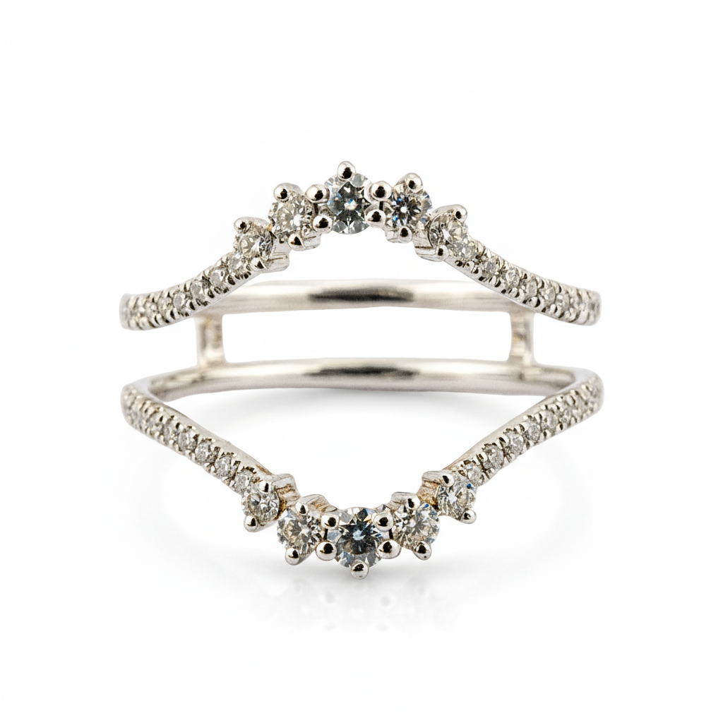 Product view of Oval Emerald Ring Set in Gold