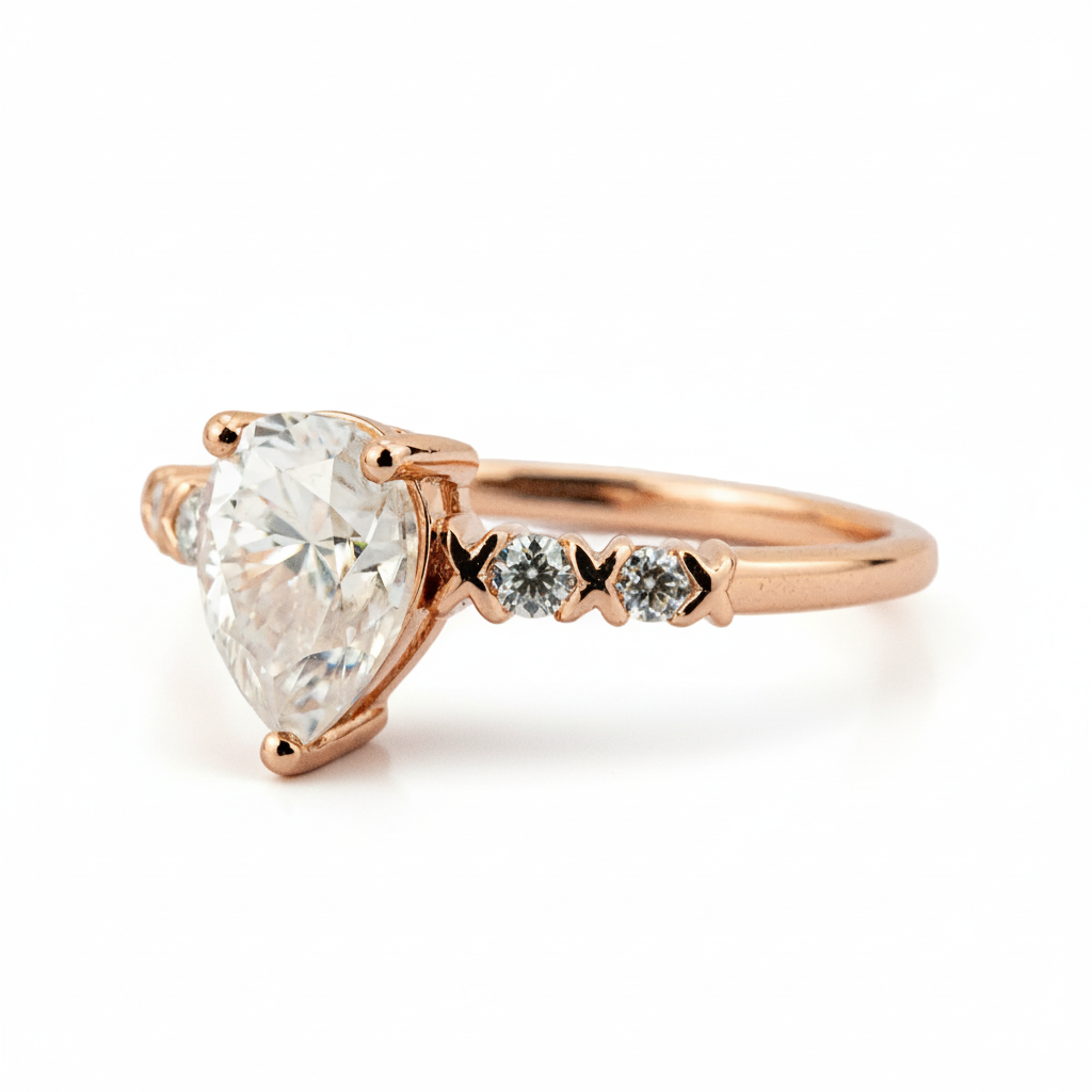 Product view of Moissanite Engagement Ring in Gold