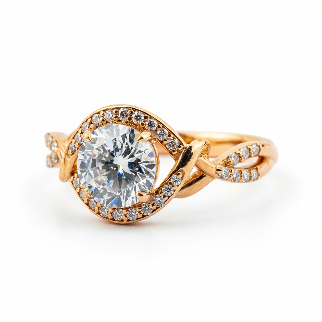 Product view of Moissanite Ring in Gold