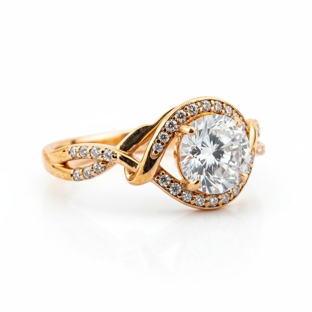 Product view of Moissanite Ring in Gold