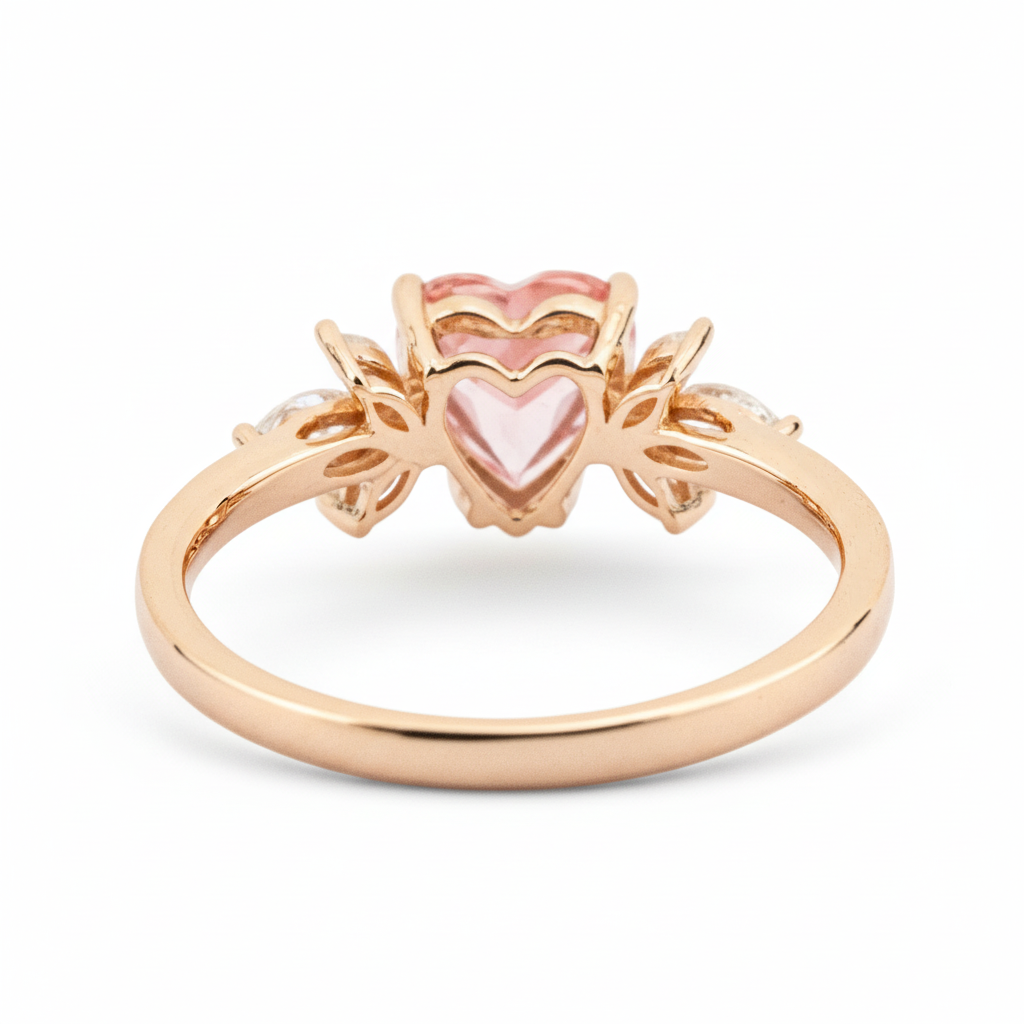 Product view of Padparadscha Sapphire Ring in Gold