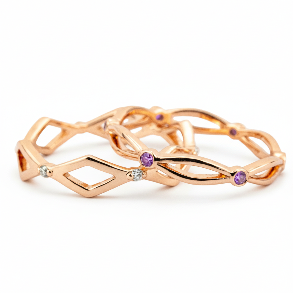 Minimalist Style Moissanite Couple Ring - Sleek Design for Modern Couples