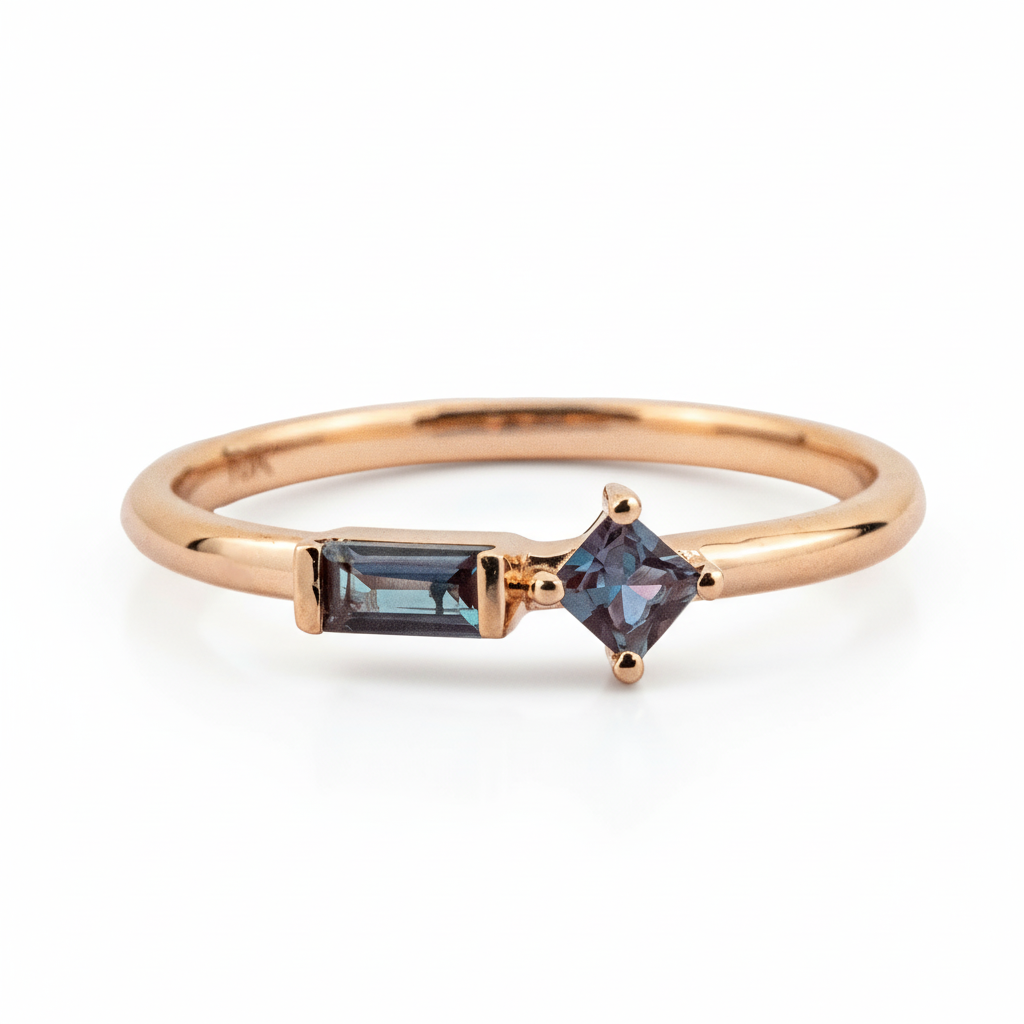 Lifestyle view of Moissanite Engagement Ring in Gold