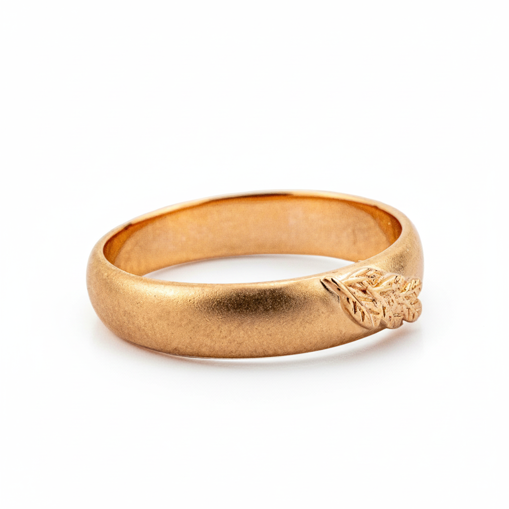 Product view of Nature-Inspired Wedding Band in Gold