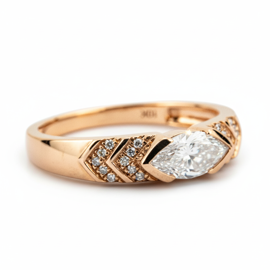 Product view of Moissanite Engagement Ring in Gold