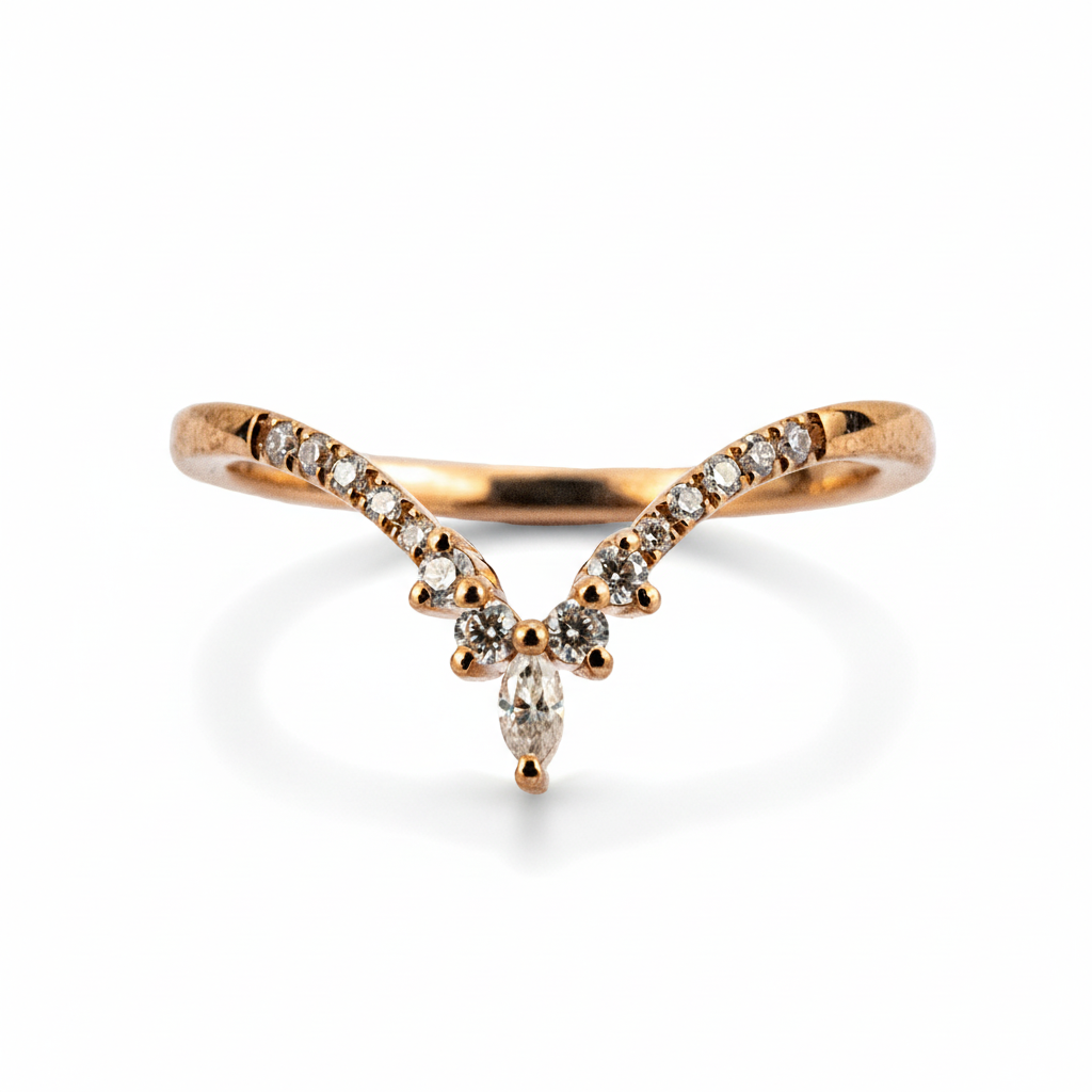 Product view of Kite Cut Moss Agate Ring Set in Gold