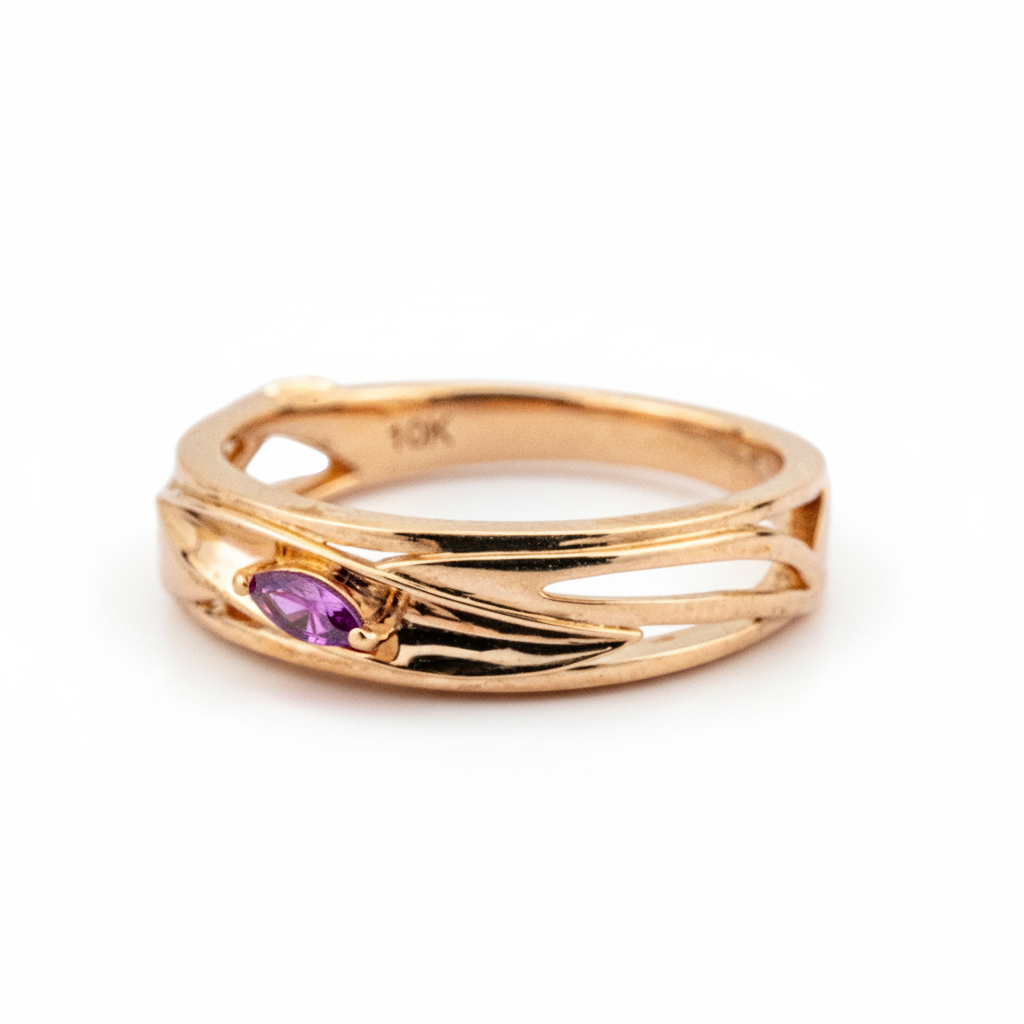 Product view of Ruby Ring in Gold
