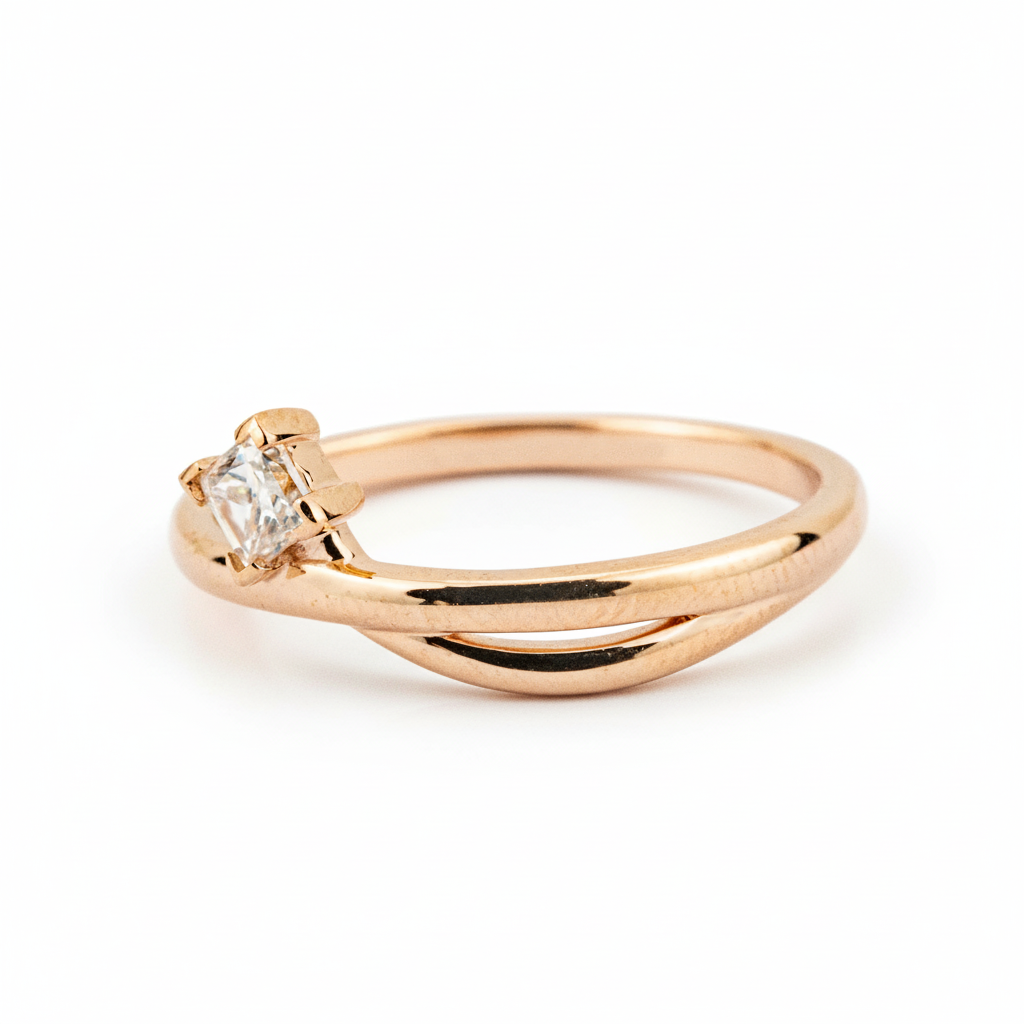 Product view of Moissanite Engagement Ring in Gold