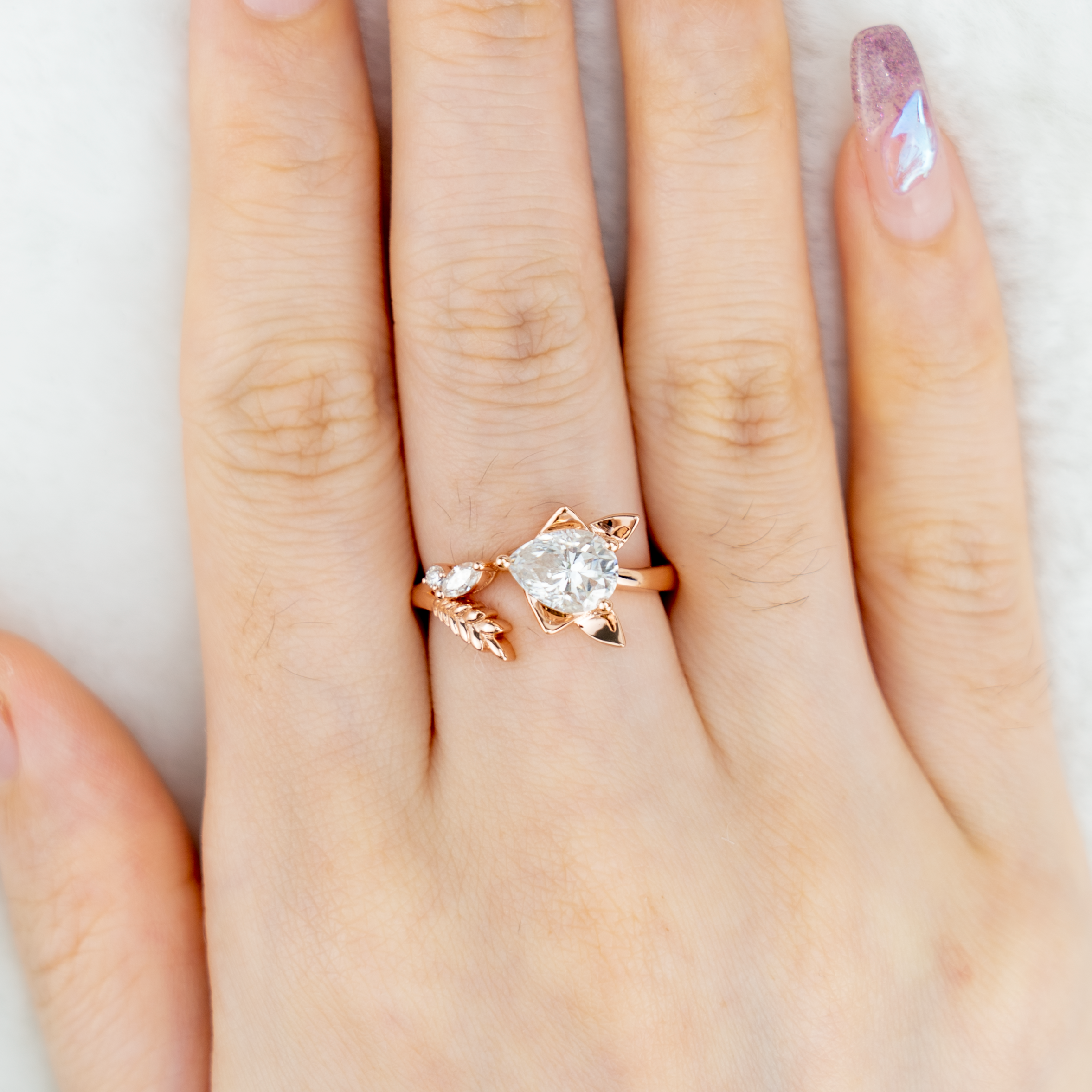 Sparkling moissanite ring - shop exquisite Fox Ring design for a unique style statement