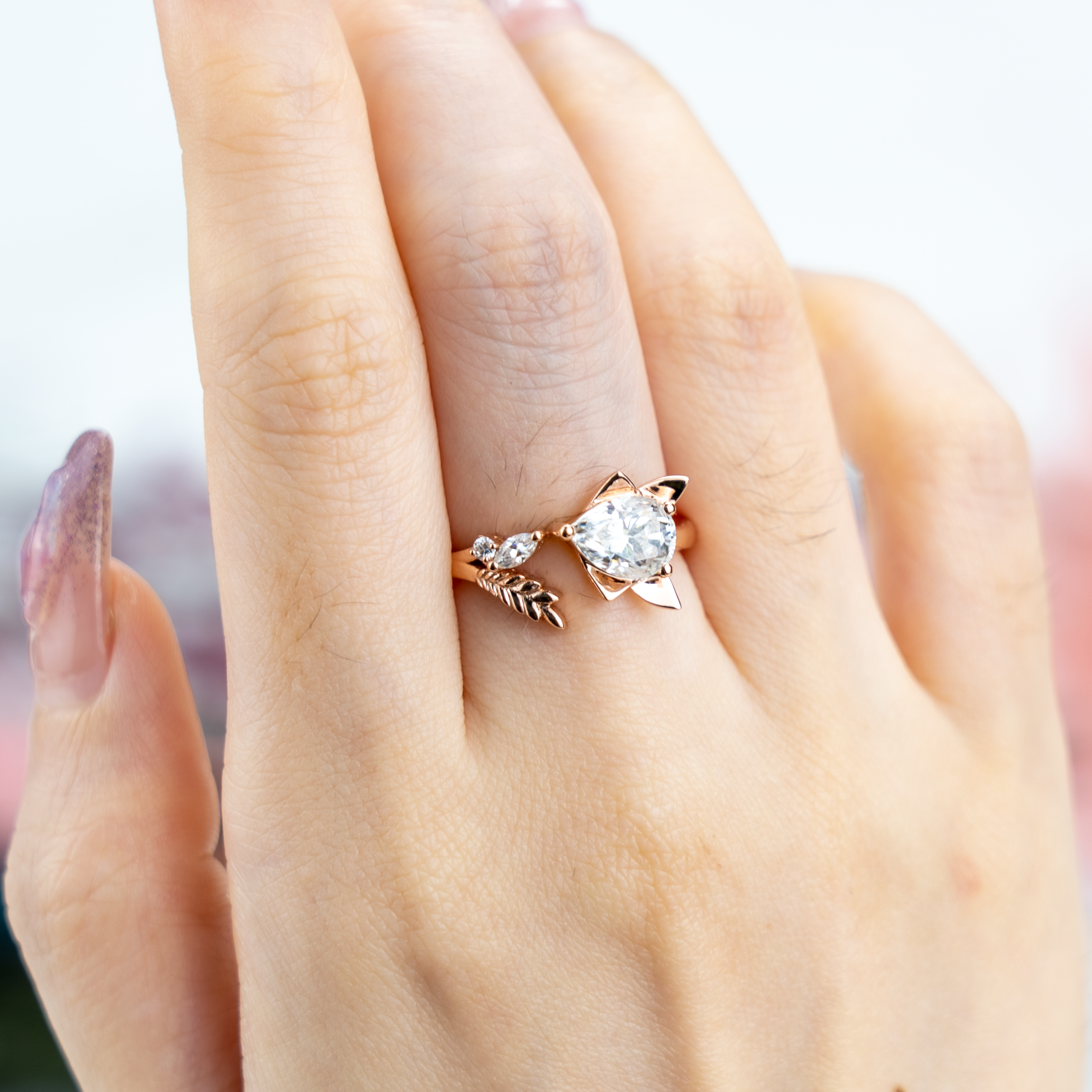 Sparkling moissanite ring - shop exquisite Fox Ring design for a unique style statement