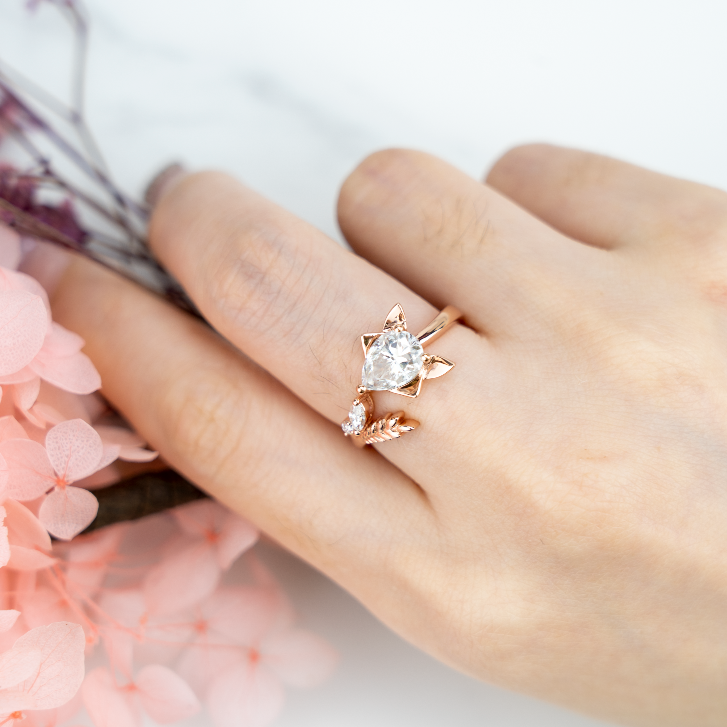 Sparkling moissanite ring - shop exquisite Fox Ring design for a unique style statement