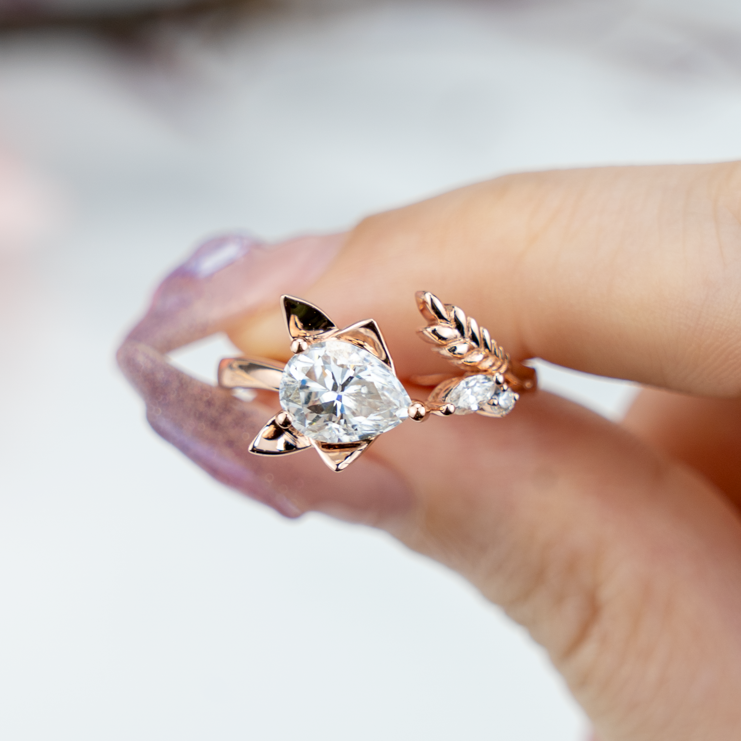 Sparkling moissanite ring - shop exquisite Fox Ring design for a unique style statement