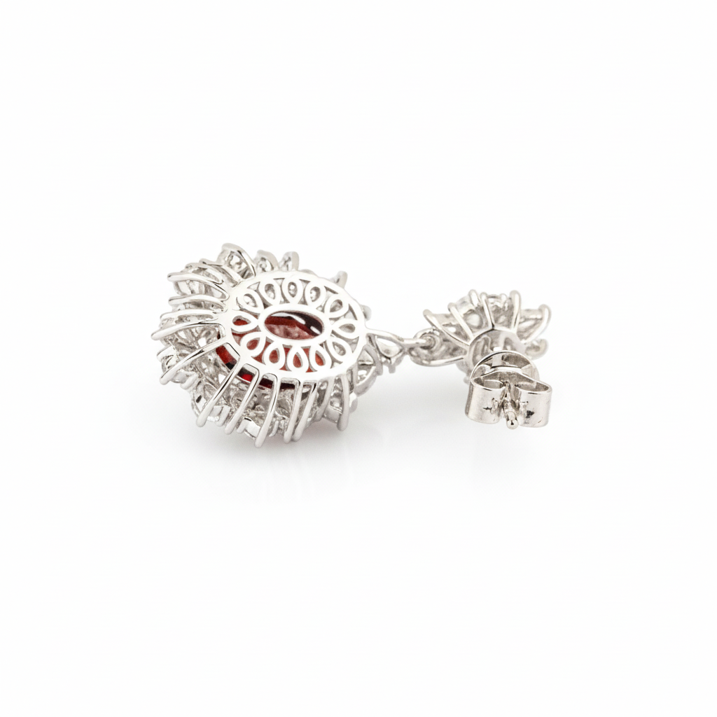 Lifestyle view of Garnet Ring in Gold