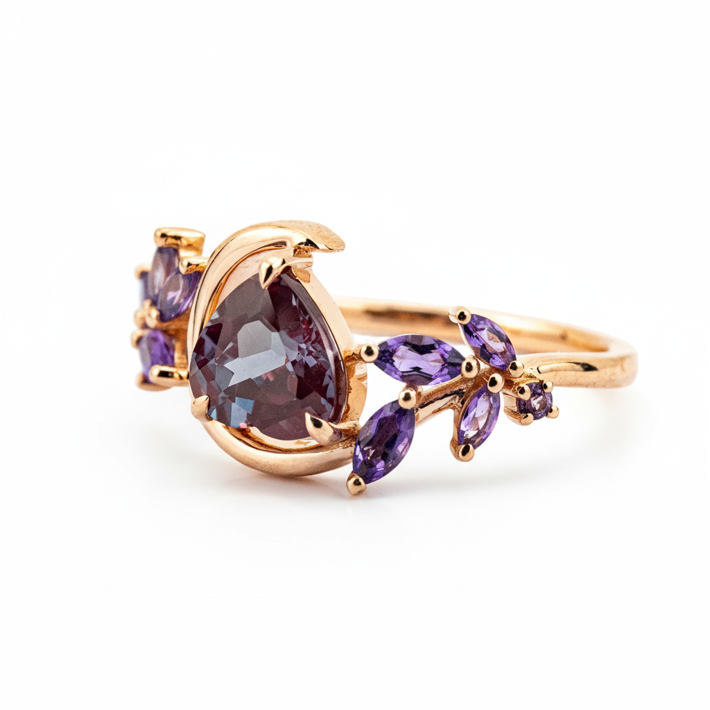 Product view of Alexandrite Engagement Ring in Gold