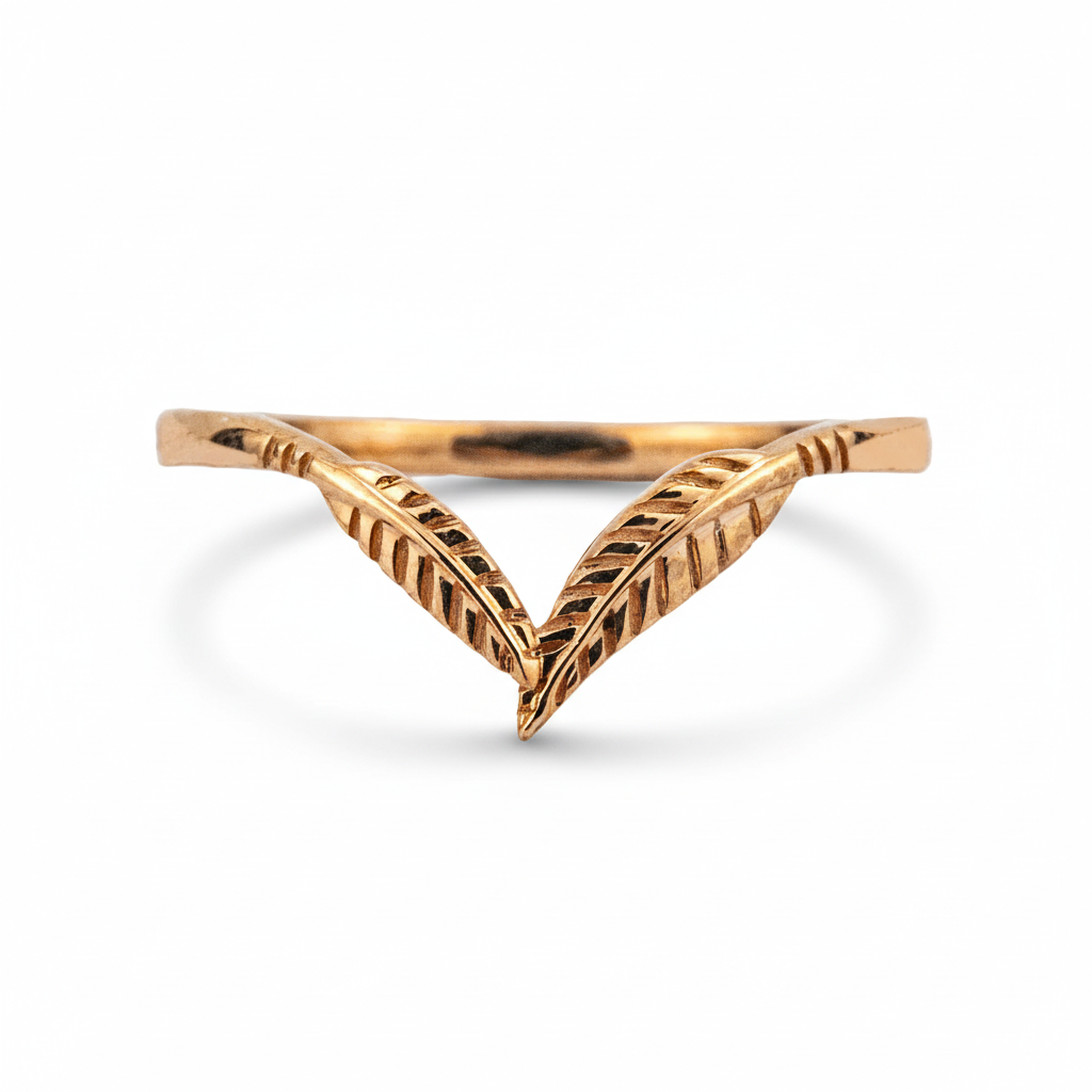 Product view of Long Hexagon Moss Agate Ring Set in Gold