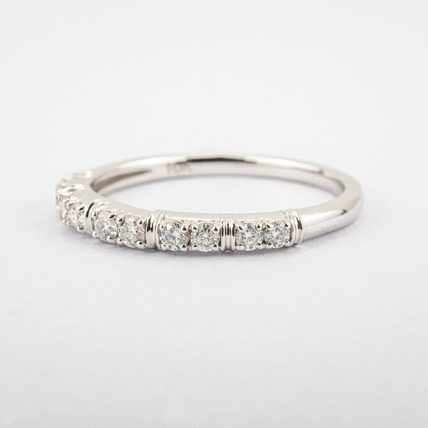 Luxury Moissanite White Gold Three-piece Engagement Wedding Gift Set Diamond Ring Set