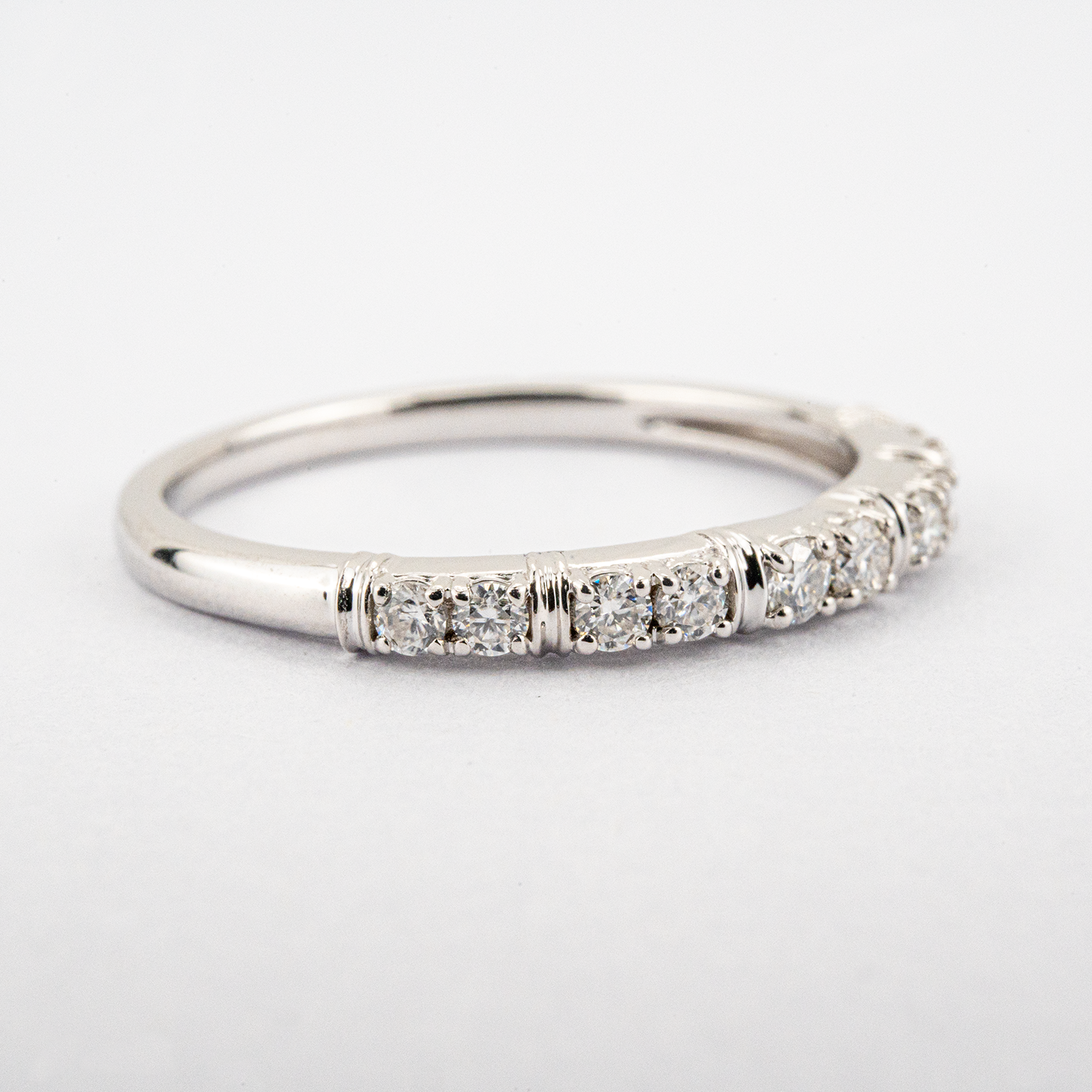 Luxury Moissanite White Gold Three-piece Engagement Wedding Gift Set Diamond Ring Set