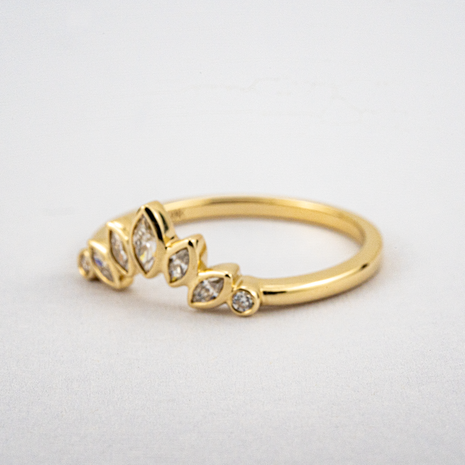 Marquise Moissanite Stackable Dainty Ring Match Ring