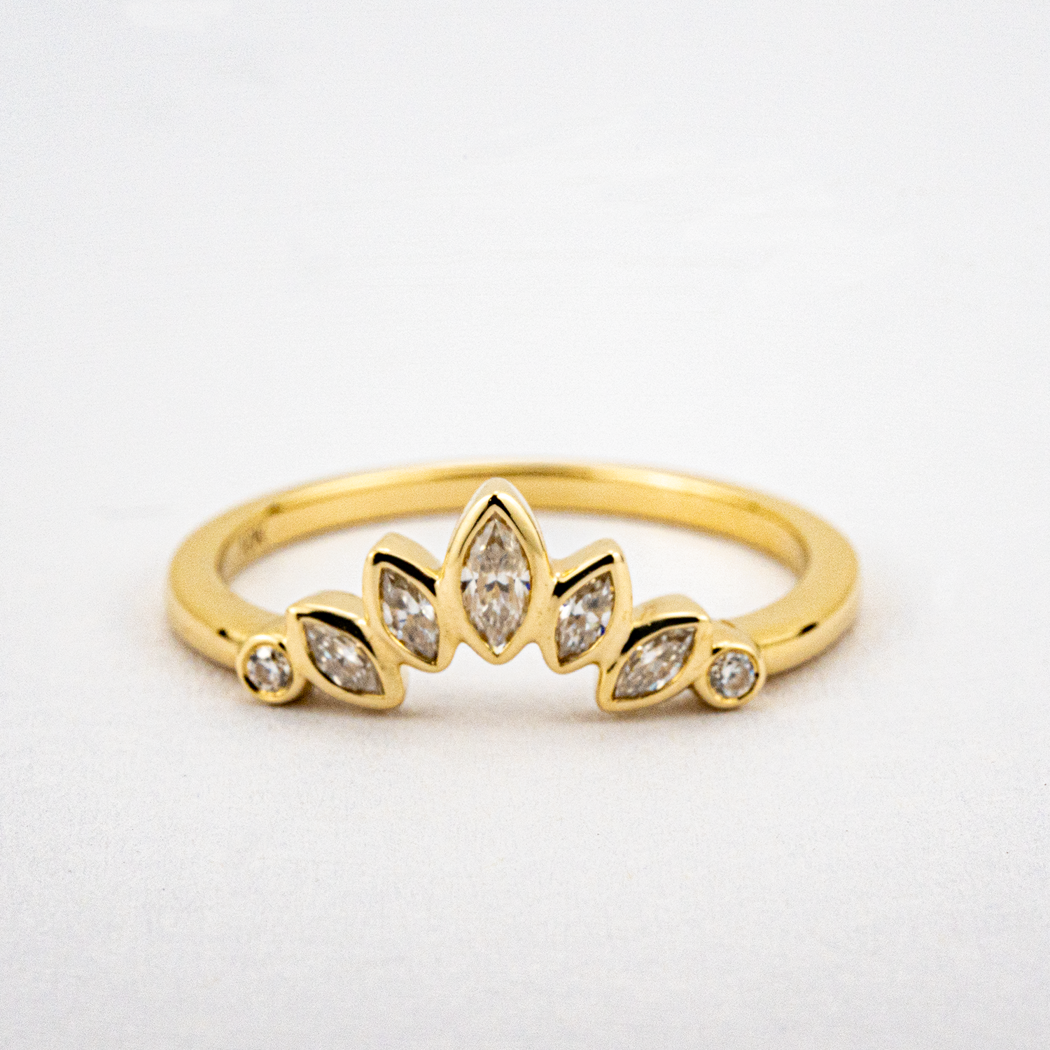 Marquise Moissanite Stackable Dainty Ring Match Ring