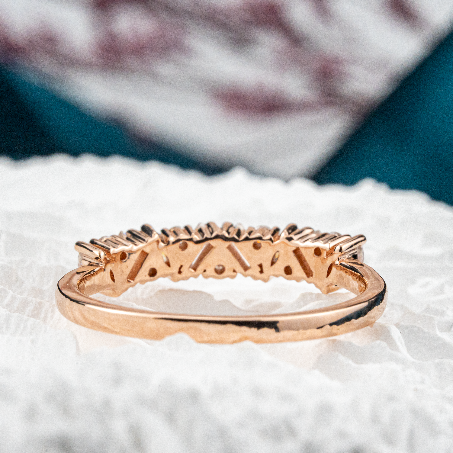 Moissanite Dainty Engagement Rings Minimalist Ring Diamond Gold Ring Rose Gold