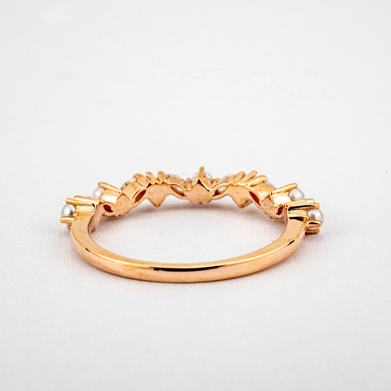 Pearl and Moissanite Fashion Jewelry Stackable Rings Match Ring Gift For Her