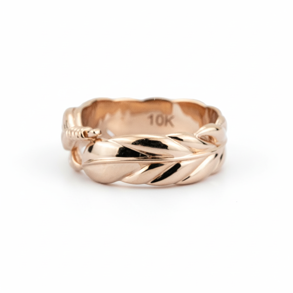 Product view of Nature-Inspired Engagement Ring in Rose Gold