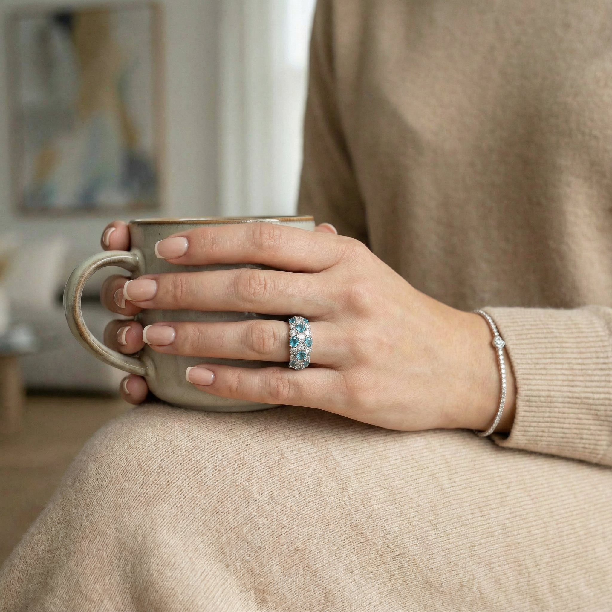 Luxurious Moissanite With Zircon Personalized Promise Ring Unique Engagement Ring