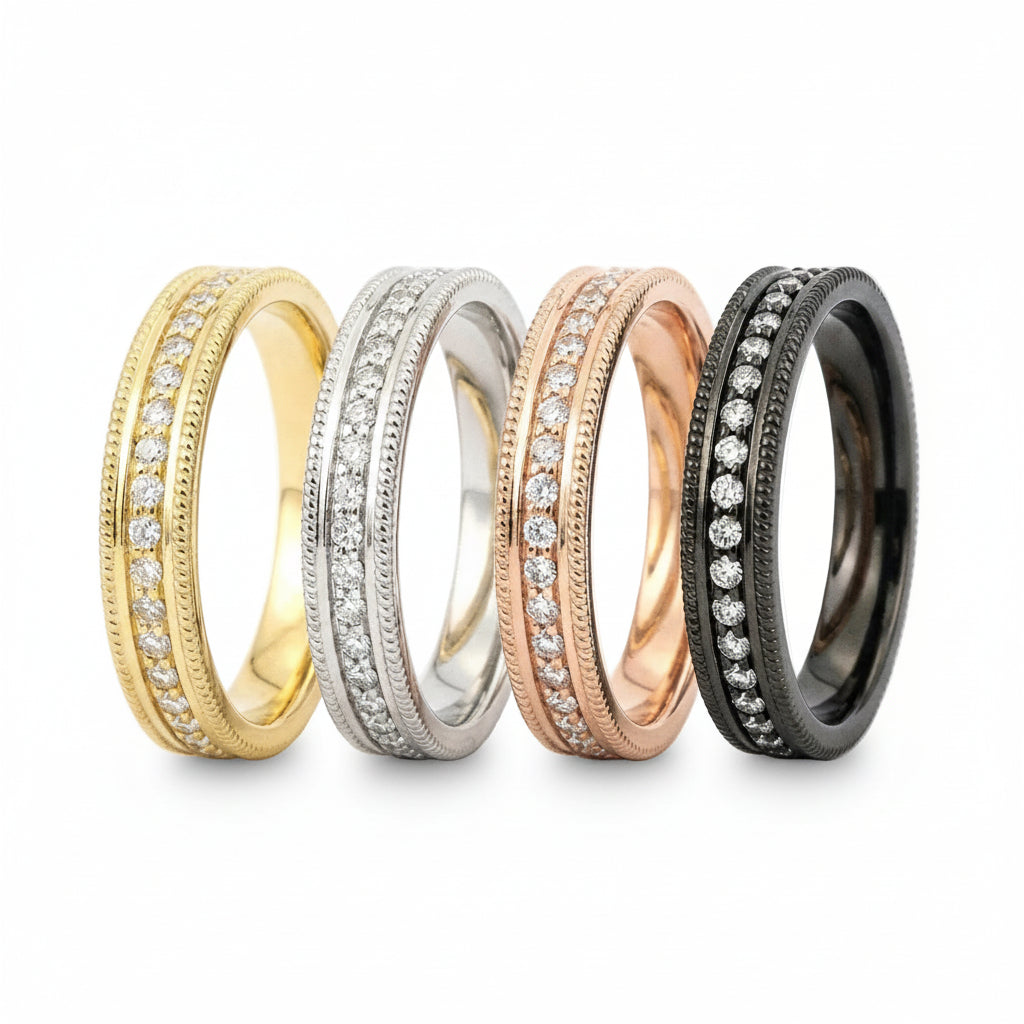 Lifestyle view of Moissanite Engagement Ring in Yellow Gold