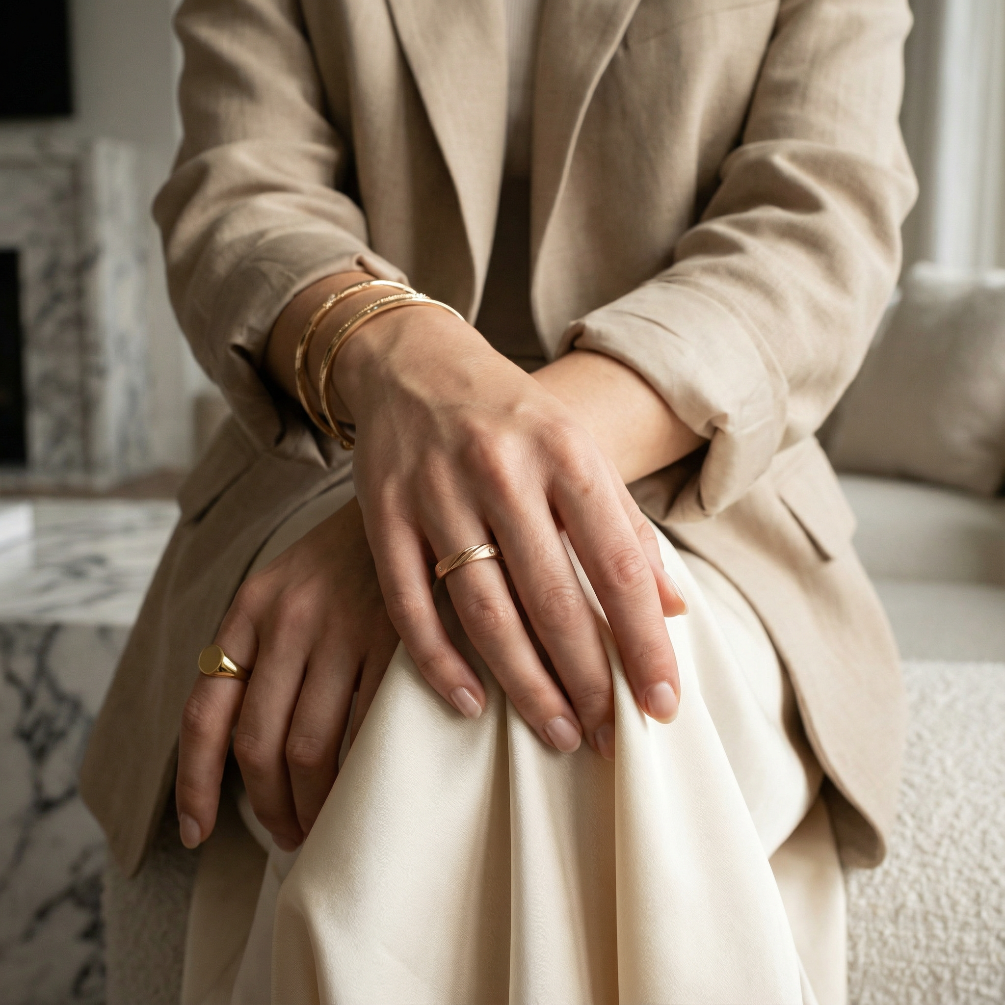 Minimalist Moissanite Rose Gold Engagement Band Diamond Engagement Band