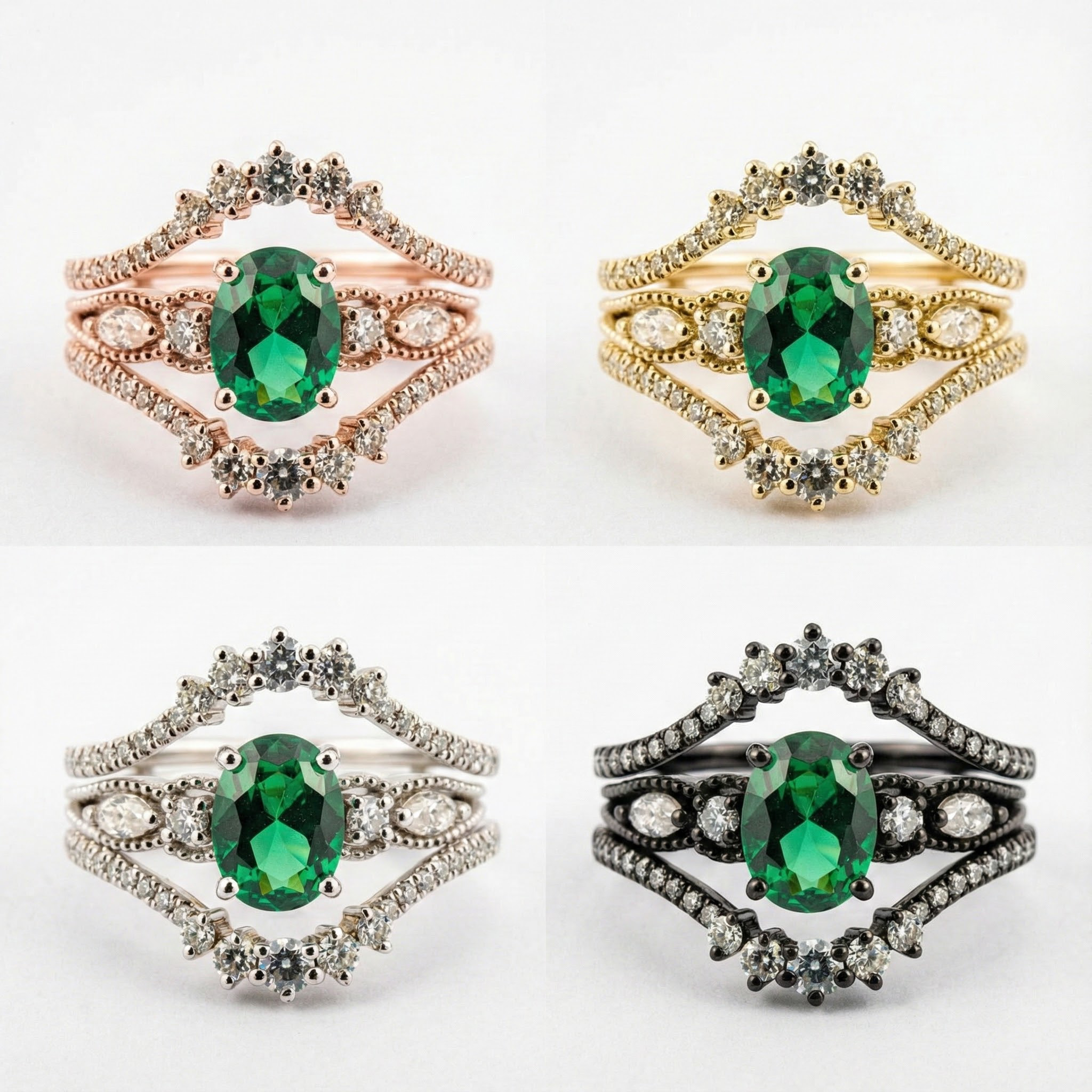 Luxurious Set of Rings for the Elite - Stand Out with Unique Style