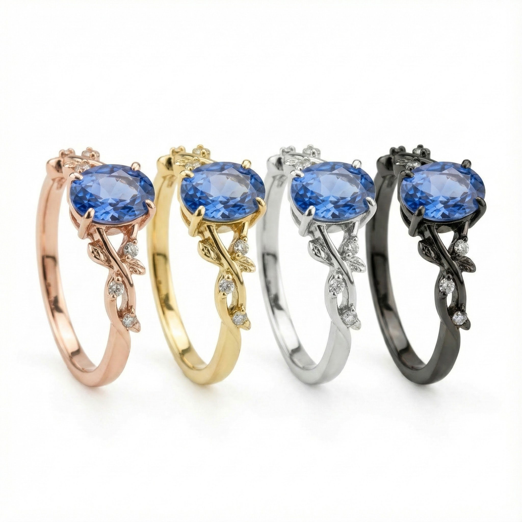 Exquisite Oval Sapphire Unique Ring - Luxury Engagement Jewelry