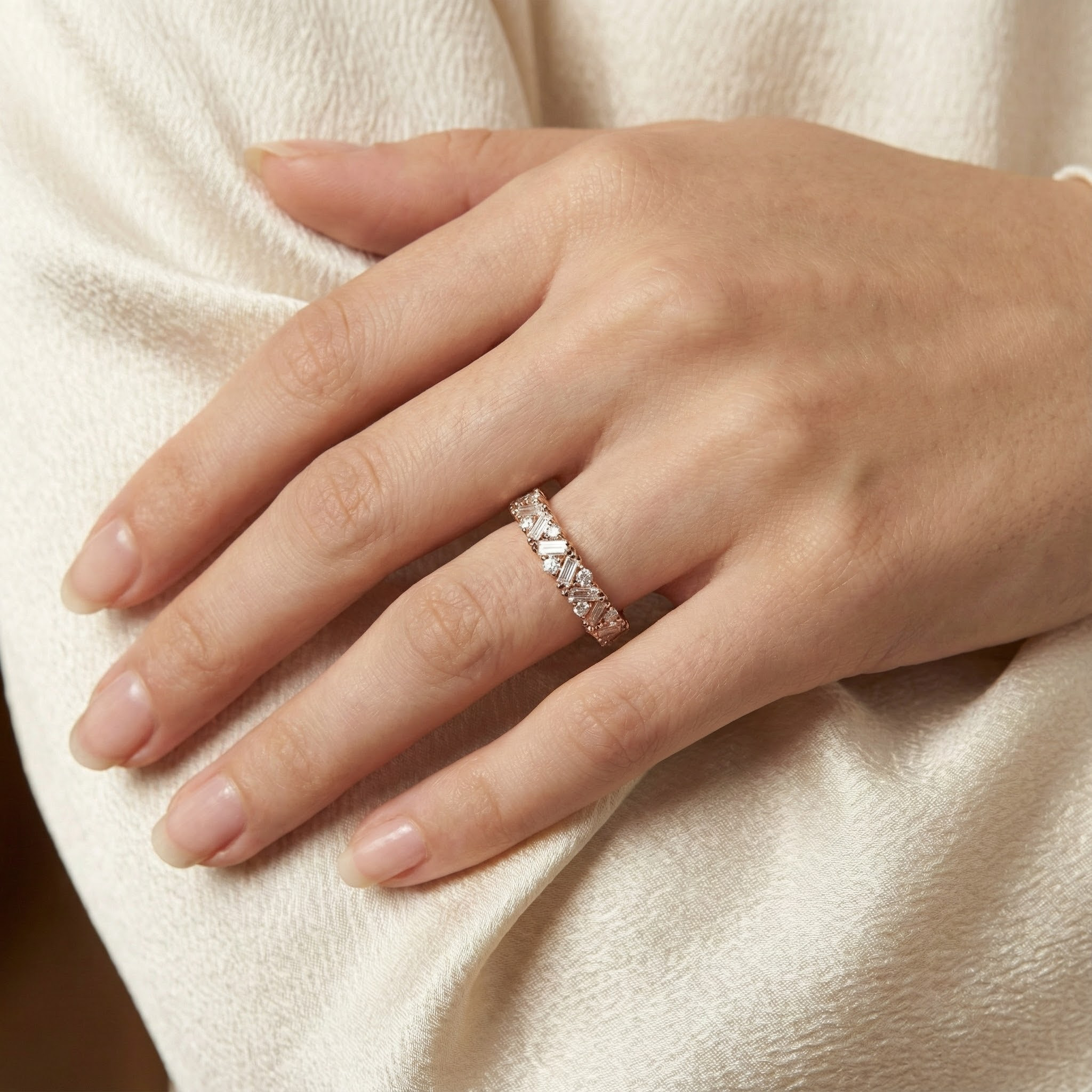 Moissanite Dainty Engagement Rings Minimalist Ring