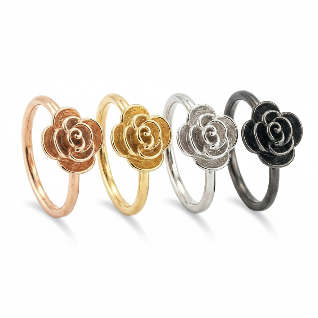 Lifestyle view of Nature-Inspired Ring in Rose Gold