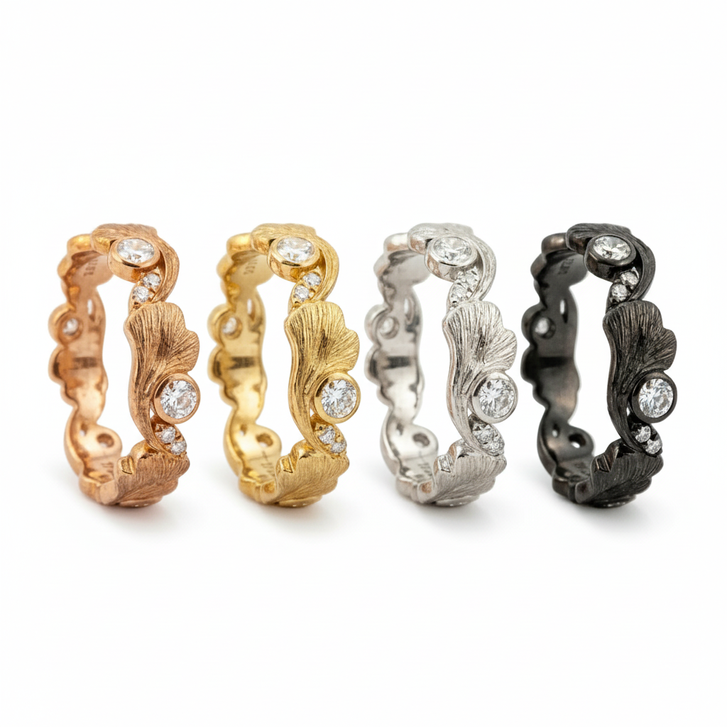 Lifestyle view of Moissanite Ring in Gold
