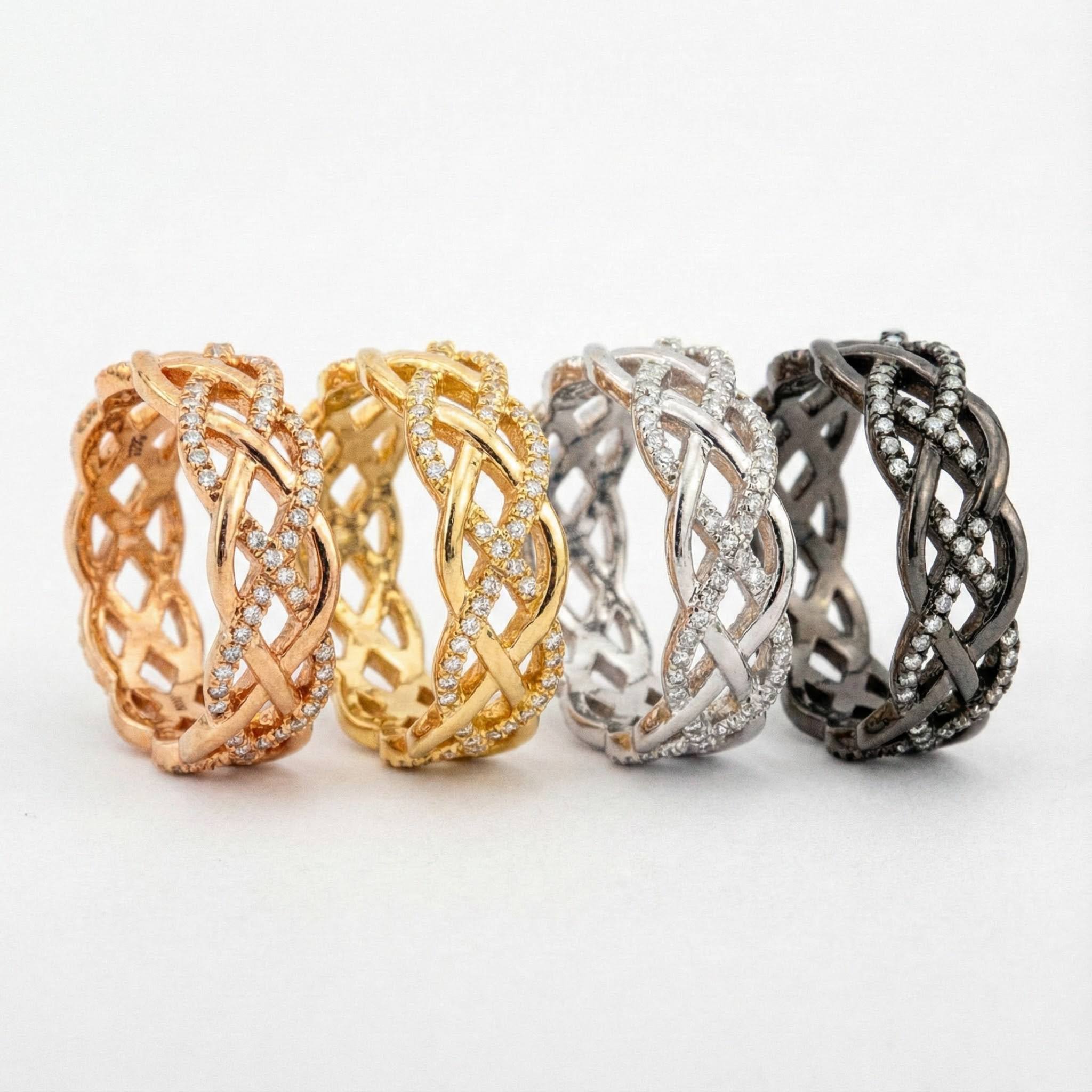 Minimalism Rose Gold Band Moissanite Engagement Ring Match Ring For Couple Promise Ring