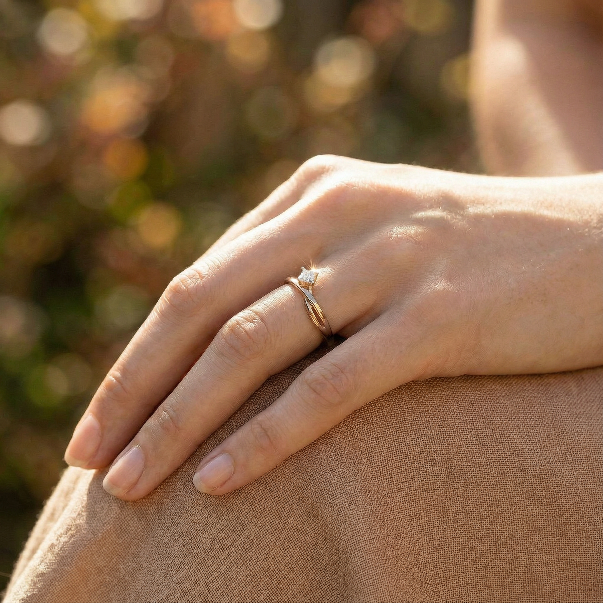 Minimalist Moissanite Engagement Promise Ring Match Ring Unique Ring For Her