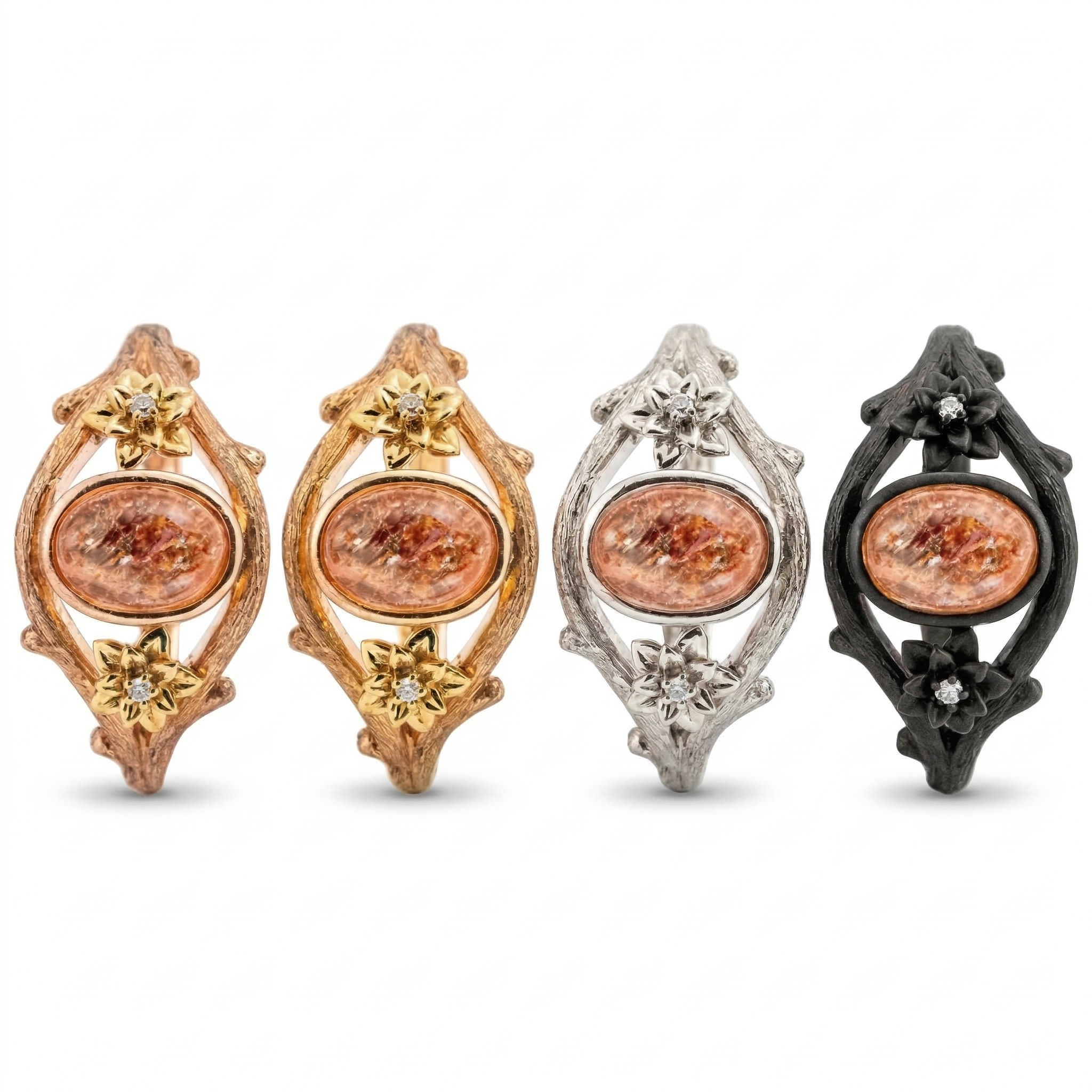 Lifestyle view of Sunstone Engagement Ring in Gold